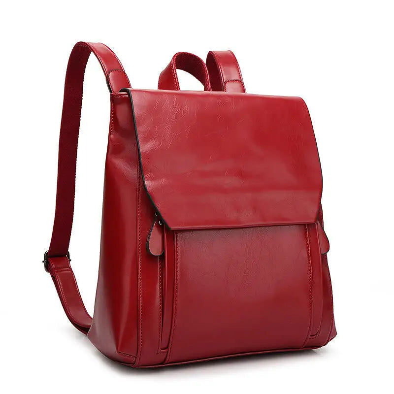 Niopia – Elegant PU Leather Laptop Backpack with Padded Protection