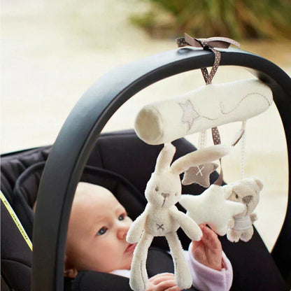 Soft Plush Baby Mobile for Prams and Car Seats – With 3 Hanging Toys