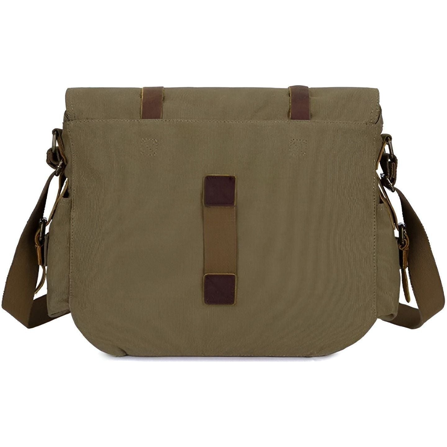 Niopia – Men’s Vintage Canvas Messenger Bag with PU Leather Accents