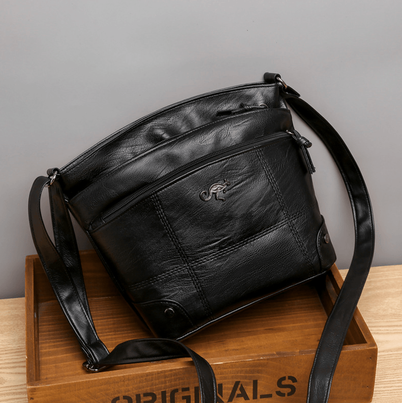 Niopia – Vintage PU Leather Shoulder Bag with Adjustable Strap