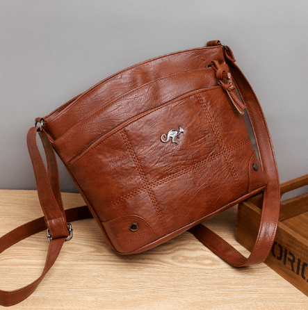 Niopia – Vintage PU Leather Shoulder Bag with Adjustable Strap