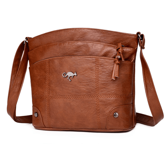 Niopia – Vintage PU Leather Shoulder Bag with Adjustable Strap
