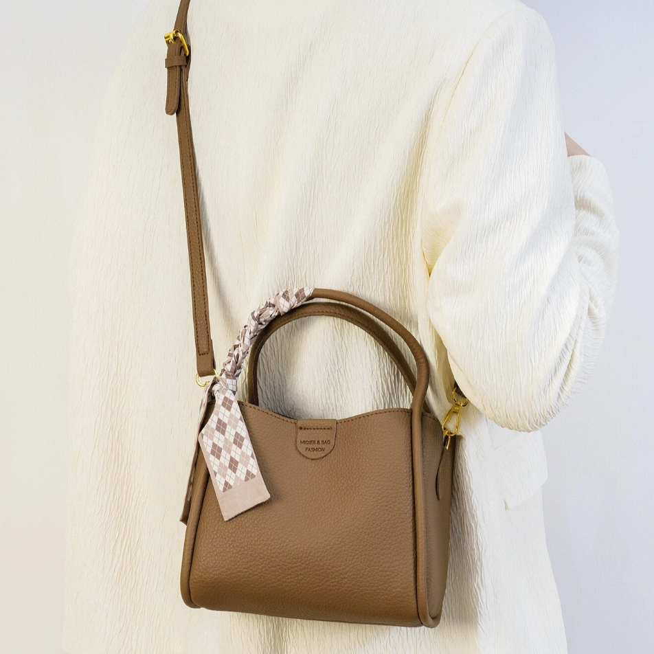 Niopia - Women’s Lychee Texture PU Leather Crossbody Handbag