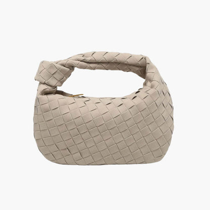 Niopia – Women’s Mini Vegan Suede Shoulder Bag with Woven Knot Design