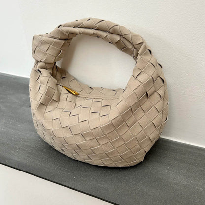 Niopia – Women’s Mini Vegan Suede Shoulder Bag with Woven Knot Design