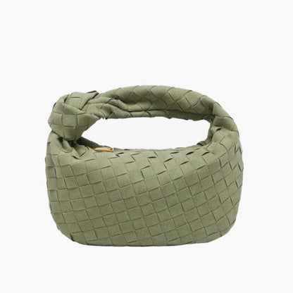 Niopia – Women’s Mini Vegan Suede Shoulder Bag with Woven Knot Design