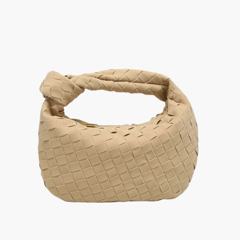 Niopia – Women’s Mini Vegan Suede Shoulder Bag with Woven Knot Design