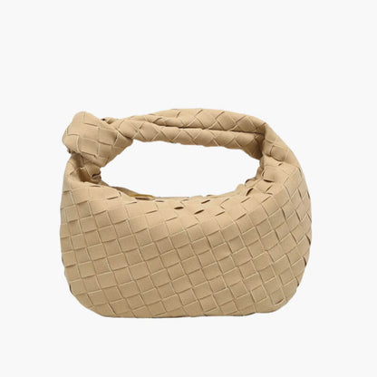 Niopia – Women’s Mini Vegan Suede Shoulder Bag with Woven Knot Design