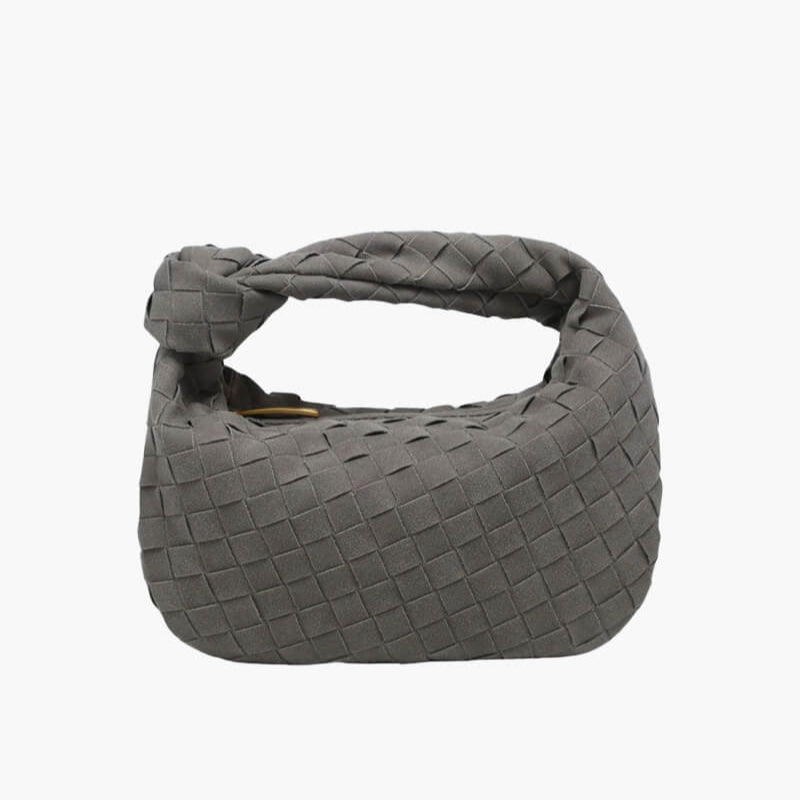 Niopia – Women’s Mini Vegan Suede Shoulder Bag with Woven Knot Design