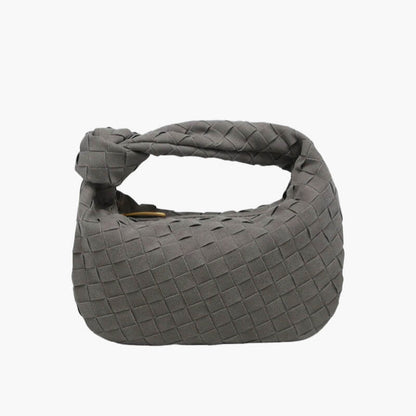 Niopia – Women’s Mini Vegan Suede Shoulder Bag with Woven Knot Design