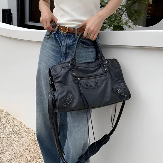 Niopia - Women’s PU Leather Shoulder Handbag with Large Main Compartment