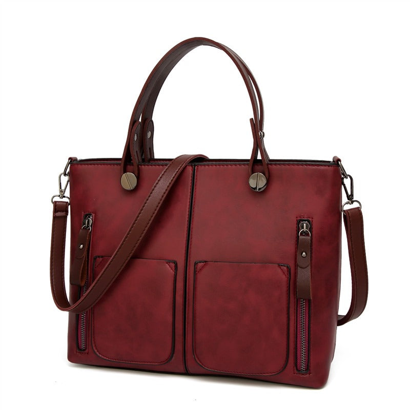 Niopia - Women’s Vintage PU Leather Shoulder Bag with Adjustable Crossbody Strap
