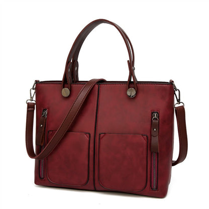 Niopia - Women’s Vintage PU Leather Shoulder Bag with Adjustable Crossbody Strap