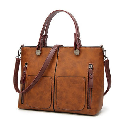 Niopia - Women’s Vintage PU Leather Shoulder Bag with Adjustable Crossbody Strap